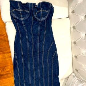 Denim long Jean dress